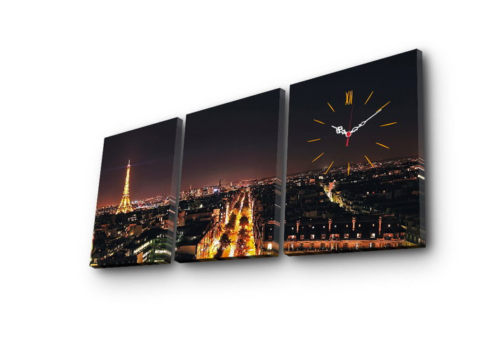 Wallity Reloj de Pared de Lienzo Decorativo 3 Piezas Multicolor Wallity Reloj de Pared de Lienzo Decorativo 3 Piezas Multicolor